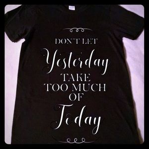 Handcrafted vinyl print motivational quotes tee